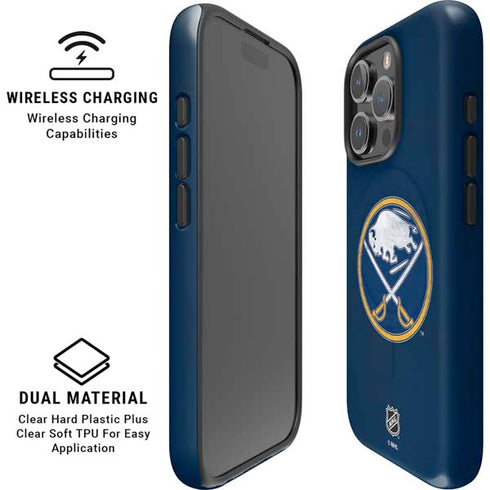 NHL Buffalo Sabres Distressed iPhone 16 Pro Max Magsafe Impact Case