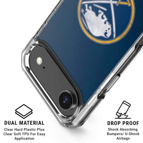 NHL Buffalo Sabres Distressed iPhone 17 Air Clear Case