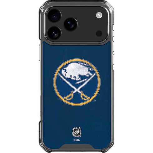 NHL Buffalo Sabres Distressed iPhone 17 Pro Max Clear Case