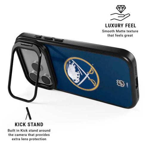 NHL Buffalo Sabres Distressed iPhone 17 Pro Max Kickstand Case