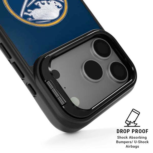 NHL Buffalo Sabres Distressed iPhone 17 Pro Max Kickstand Case