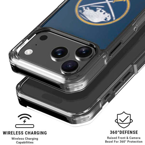 NHL Buffalo Sabres Distressed iPhone 18 Pro Clear Case