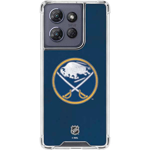 NHL Buffalo Sabres Distressed Moto G 5G (2025) Clear Case