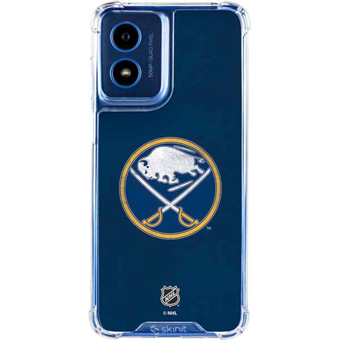 NHL Buffalo Sabres Distressed Moto G 5G (2024) Clear Case
