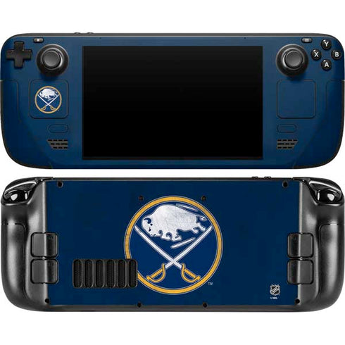 NHL Buffalo Sabres Distressed Steam Deck Handheld Gaming Computer OLED Skin