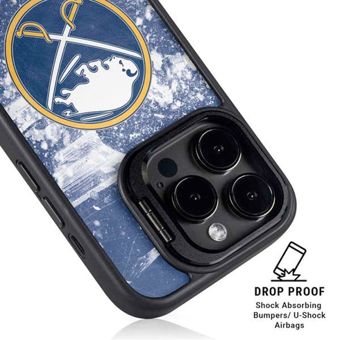 NHL Buffalo Sabres Frozen iPhone 14 Pro Max Kickstand Case