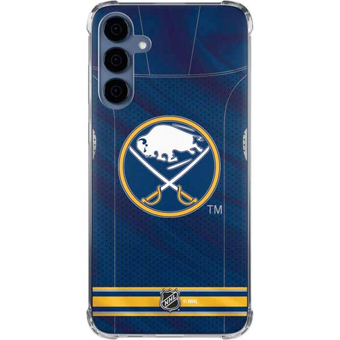 NHL Buffalo Sabres Home Jersey Galaxy A55 5G Clear Case