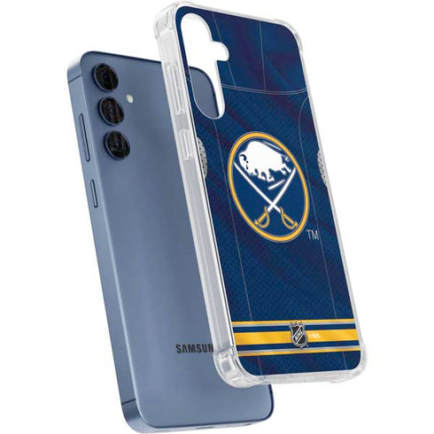 NHL Buffalo Sabres Home Jersey Galaxy A55 5G Clear Case