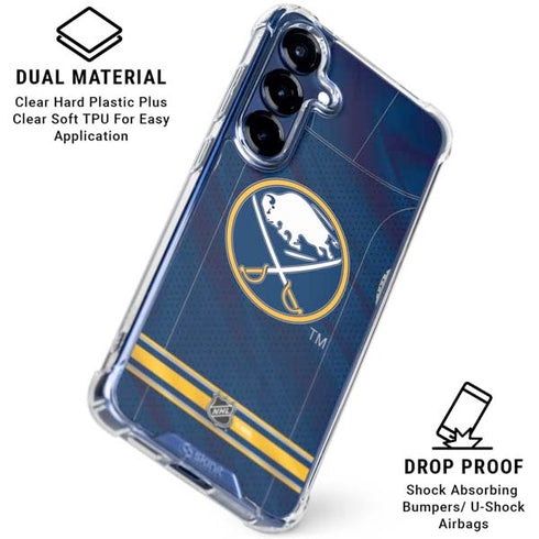 NHL Buffalo Sabres Home Jersey Galaxy S25 FE Clear Case