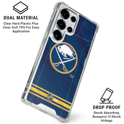 NHL Buffalo Sabres Home Jersey Galaxy S25 Ultra Clear Case