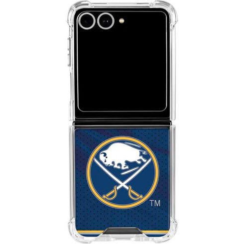 NHL Buffalo Sabres Home Jersey Galaxy Z Flip7 Clear Case