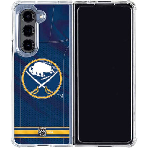 NHL Buffalo Sabres Home Jersey Galaxy Z Fold5 5G Clear Case