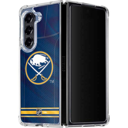 NHL Buffalo Sabres Home Jersey Galaxy Z Fold5 5G Clear Case