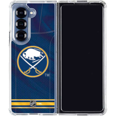 NHL Buffalo Sabres Home Jersey Galaxy Z Fold7 Clear Case