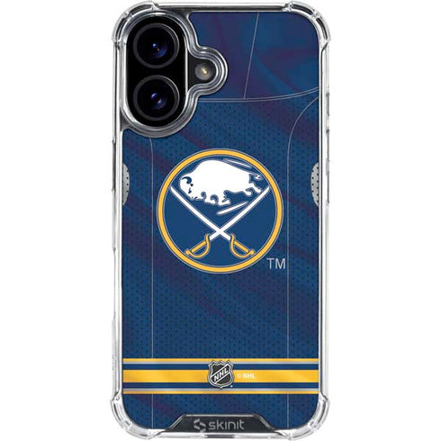 NHL Buffalo Sabres Home Jersey iPhone 16 Clear Case