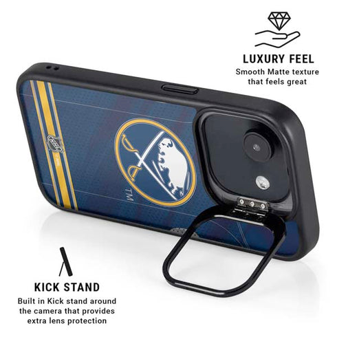 NHL Buffalo Sabres Home Jersey iPhone 16e Kickstand Case