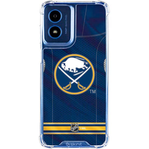 NHL Buffalo Sabres Home Jersey Moto G 5G (2024) Clear Case