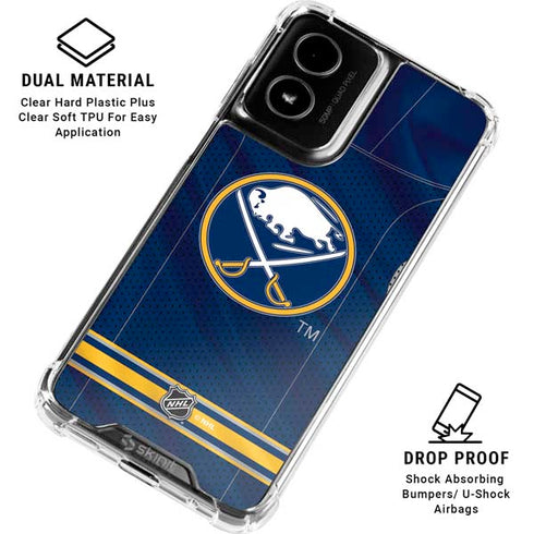 NHL Buffalo Sabres Home Jersey Moto G Power 5G (2024) Clear Case