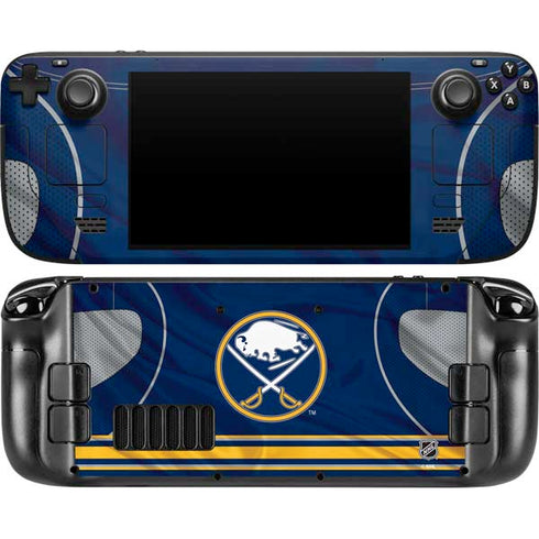 NHL Buffalo Sabres Home Jersey Steam Deck Handheld Gaming Computer OLED Skin