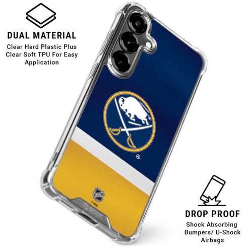 NHL Buffalo Sabres Jersey Galaxy S26 Plus Clear Case