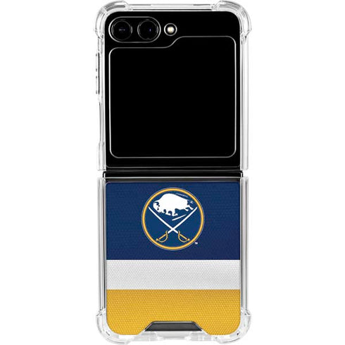 NHL Buffalo Sabres Jersey Galaxy Z Flip6 Clear Case