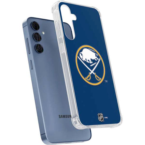NHL Buffalo Sabres Solid Background Galaxy A55 5G Clear Case