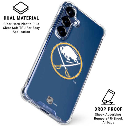 NHL Buffalo Sabres Solid Background Galaxy S25 Clear Case