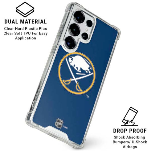 NHL Buffalo Sabres Solid Background Galaxy S25 Ultra Clear Case