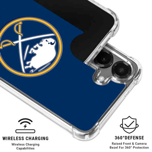 NHL Buffalo Sabres Solid Background Galaxy S26 Clear Case
