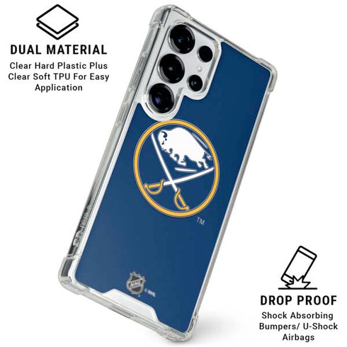 NHL Buffalo Sabres Solid Background Galaxy S26 Ultra Clear Case