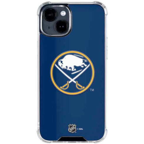 NHL Buffalo Sabres Solid Background iPhone 15 Clear Case