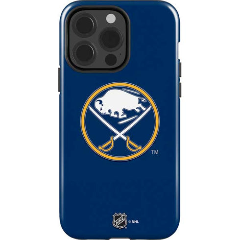 NHL Buffalo Sabres Solid Background iPhone 15 Pro Impact Case