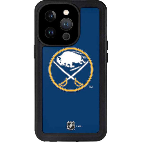 NHL Buffalo Sabres Solid Background iPhone 15 Pro Waterproof Case