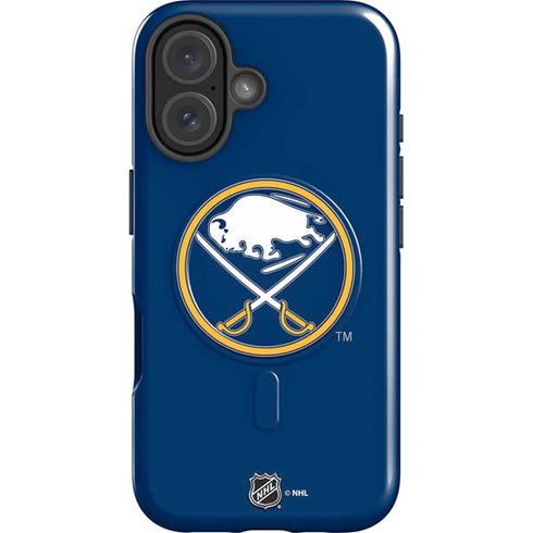 NHL Buffalo Sabres Solid Background iPhone 16 Magsafe Impact Case