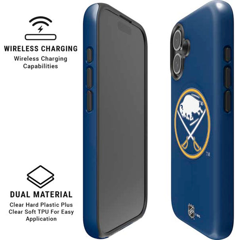NHL Buffalo Sabres Solid Background iPhone 16 Magsafe Impact Case