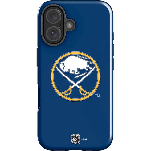 NHL Buffalo Sabres Solid Background iPhone 16 Plus Impact Case