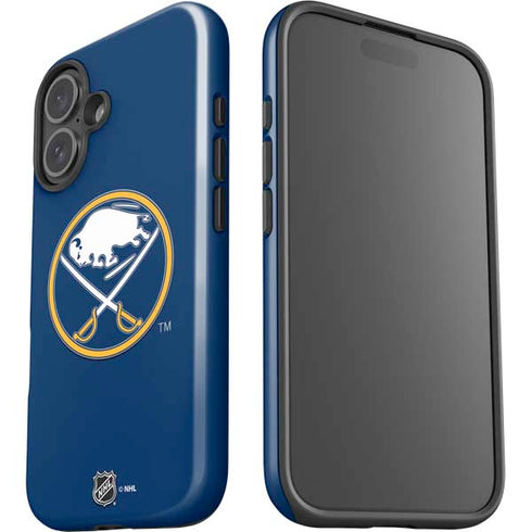 NHL Buffalo Sabres Solid Background iPhone 16 Plus Impact Case