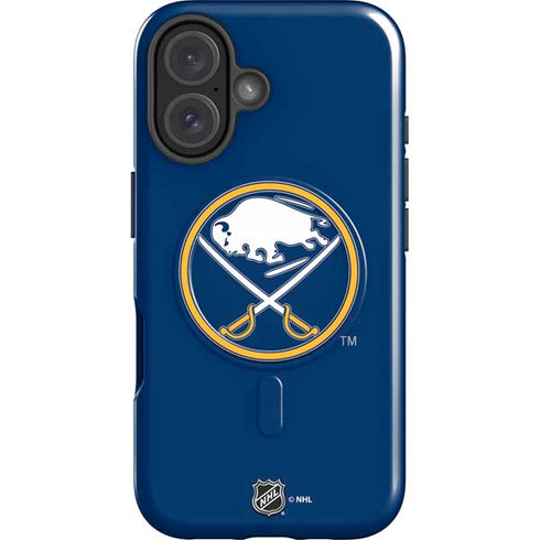 NHL Buffalo Sabres Solid Background iPhone 16 Plus Magsafe Impact Case