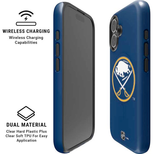 NHL Buffalo Sabres Solid Background iPhone 16 Plus Magsafe Impact Case