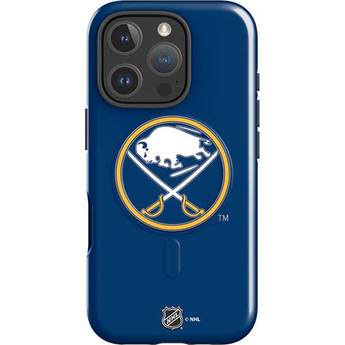 NHL Buffalo Sabres Solid Background iPhone 16 Pro Magsafe Impact Case