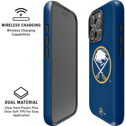 NHL Buffalo Sabres Solid Background iPhone 16 Pro Magsafe Impact Case