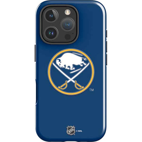 NHL Buffalo Sabres Solid Background iPhone 16 Pro Max Impact Case