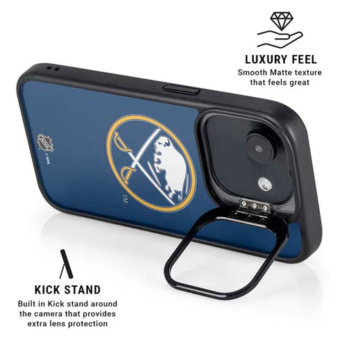 NHL Buffalo Sabres Solid Background iPhone 16e Kickstand Case