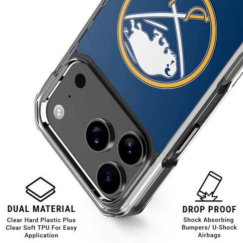NHL Buffalo Sabres Solid Background iPhone 18 Pro Clear Case