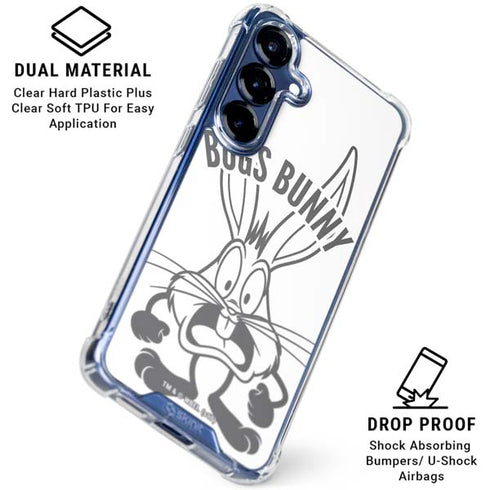 Looney Tunes Bugs Bunny Big Head Galaxy S25 Plus Clear Case