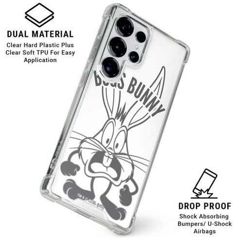 Looney Tunes Bugs Bunny Big Head Galaxy S25 Ultra Clear Case