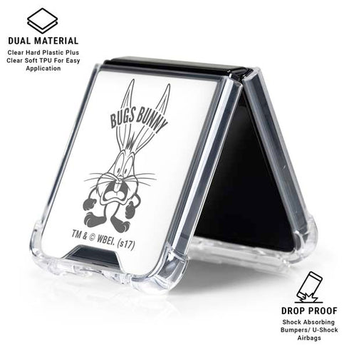 Looney Tunes Bugs Bunny Big Head Galaxy Z Flip6 Clear Case