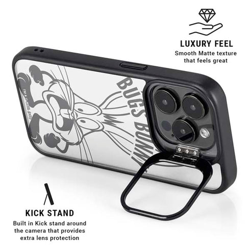Looney Tunes Bugs Bunny Big Head iPhone 15 Pro Kickstand Case