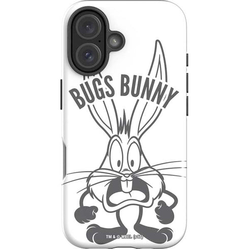 Looney Tunes Bugs Bunny Big Head iPhone 16 Plus Impact Case