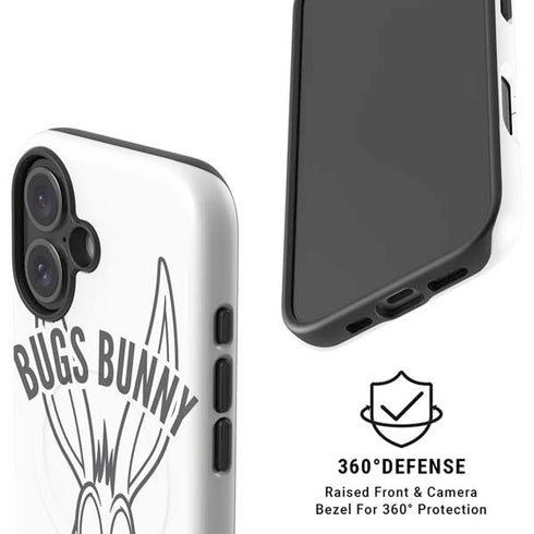 Looney Tunes Bugs Bunny Big Head iPhone 16 Plus Magsafe Impact Case